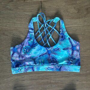 CVG Seas the Day Butterfly Back Bra, Size Small